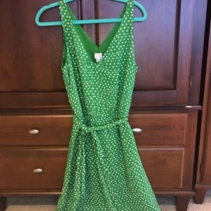 A New Day green polka dot dress size M